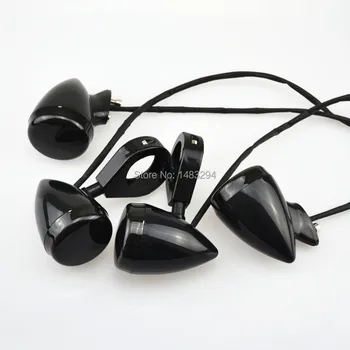 

4Pcs Smoke Lens Front Rear Motorcycle LED Turn Signal Idicators Light 41mm Fork Clamp Fits For Harley