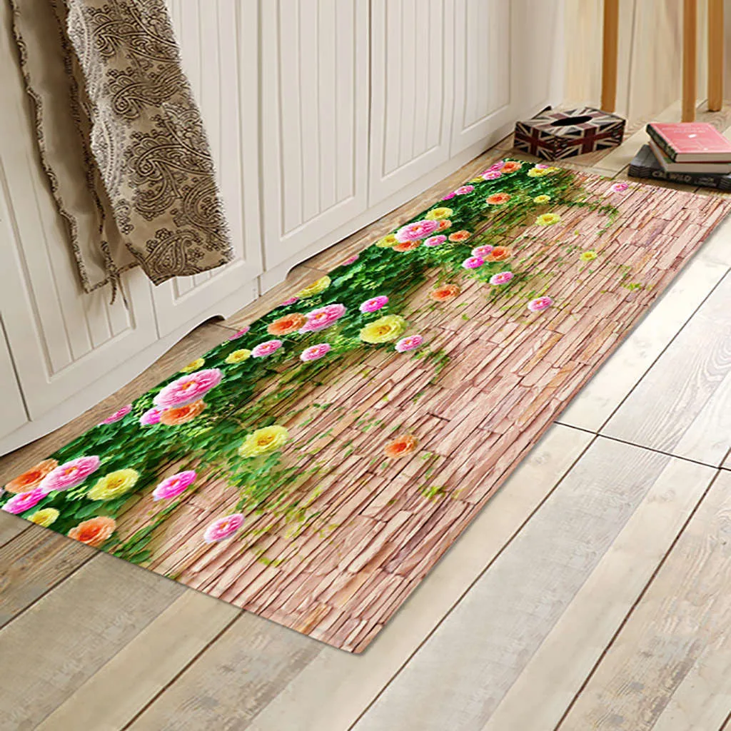Элегантный удобный полиэстеровый домашний коврик для ванной, спальни, кухни, ковер, украшение комнаты, ковер 40x120 см