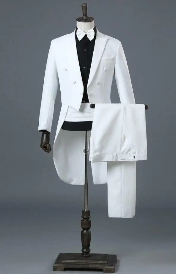 

2018 White Renaissance Men's Suit Tuxedo Wedding Jacket Pants Costume Custom