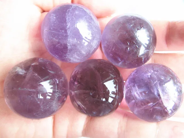 

18pcs Small tiny natural purple amethyst quartz crystal spheres balls healing(surface has natural pores)