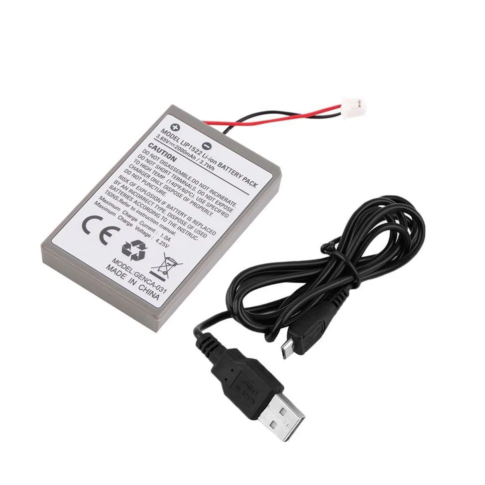 

MIMD 1PCS 2000mAh Rechargeable Battery Pack Extended Power Replacement + 1 charger cable for Sony Playstation PS4 Controller