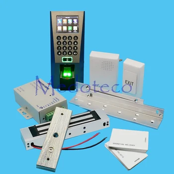 

DIY Full Fingerprint Door Access Control System Kit Fingerprint & Rfid Card Access Controller +180KG Magnetic Lock + ZL Bracket