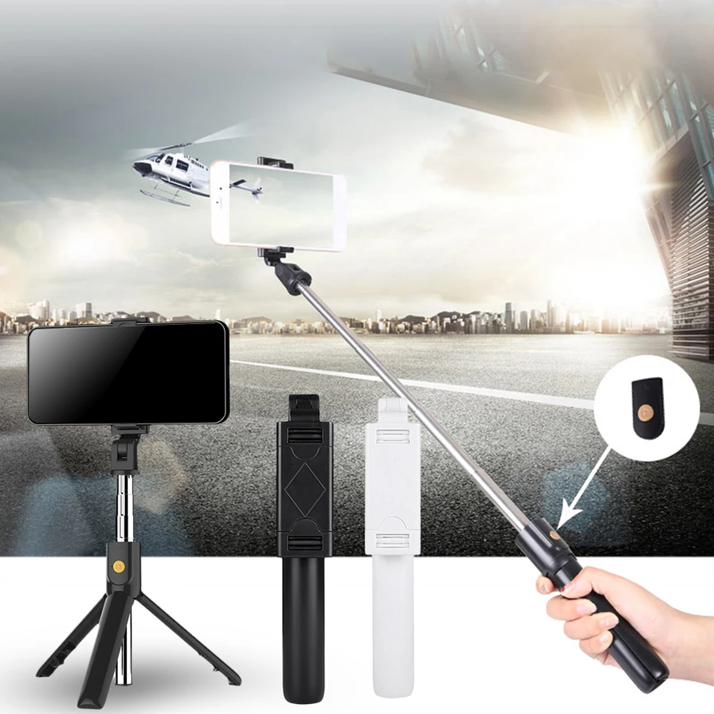 

Tripod Monopod Selfie Stick With Wireless Bluetooth Remote With Button For Android Iphone IOS Self-Timer Artifact Rod