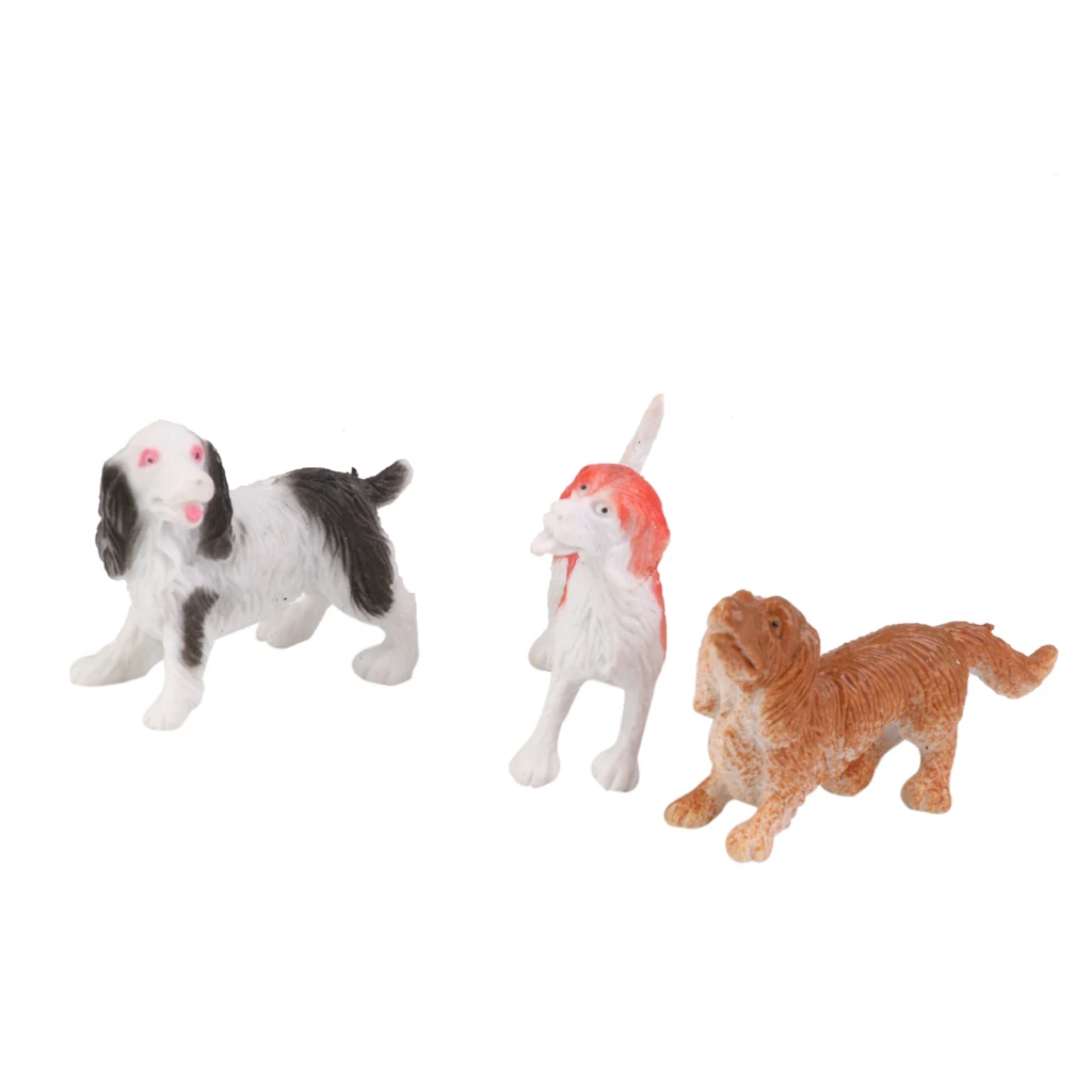 12Pcs/Pack Multi-Color Plastic Dog Pet Animal Model Toy for Kids Children Toddlers Gift Room Desk Table Decor
