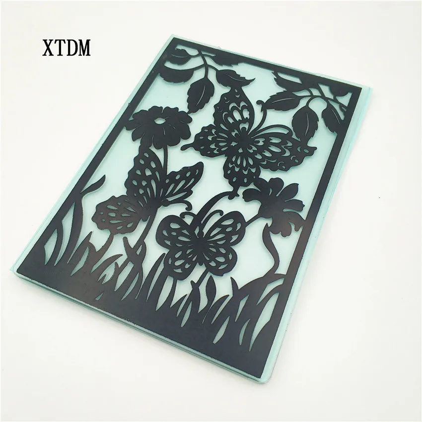 HOT plastic butterfly flying template craft card making paper album wedding decoration scraping Embossing folders | Дом и сад