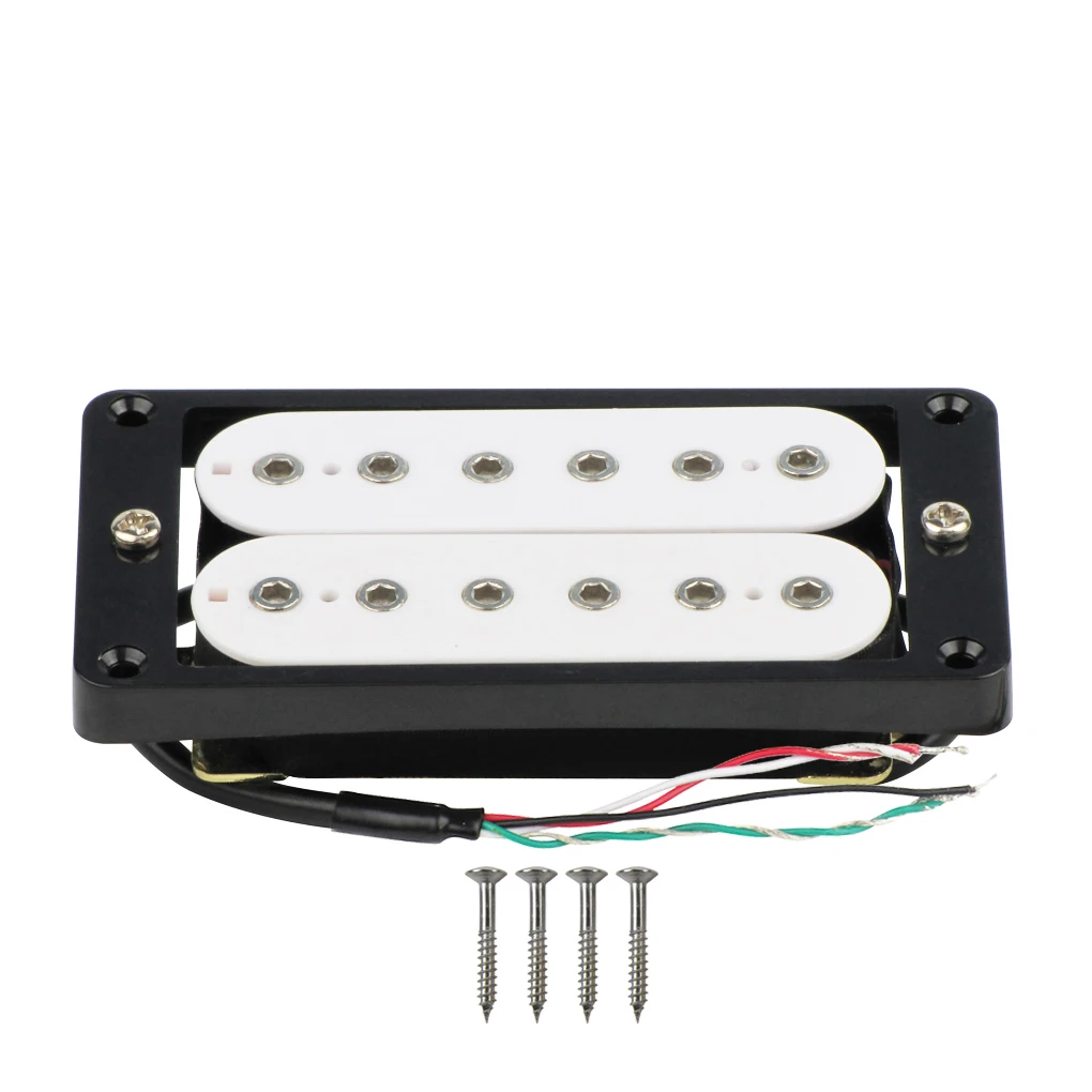 FLEOR белый мост двойная катушка Humbucker электрогитара пикап керамический магнит и