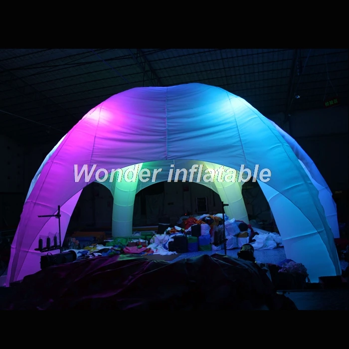

Lighting inflatable spider tent white led light inflatble for advertising/exhibition/promotional/trade/lawn 8M