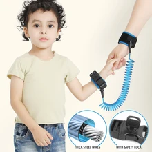 Регулируемый Детский поводок безопасности, детский поводок для запястья, анти-потеря связи, детский ремень, прогулочный помощник, детские ходунки, браслет 2,5 м