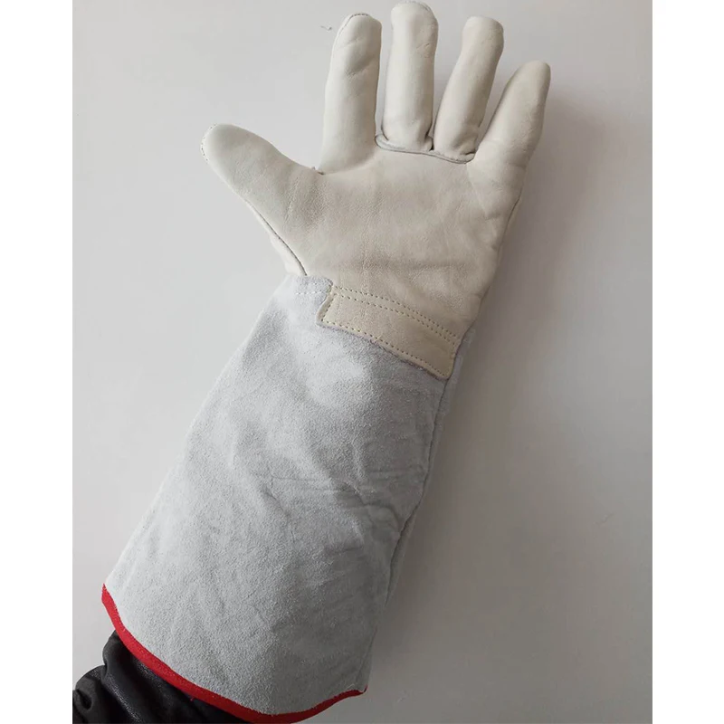 Низкотемпературные жидкие Азотные кожаные перчатки анти-холодные рабочие перчатки толстые теплые антифризные перчатки для защиты от сухого льда