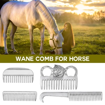 

Aluminum Alloy Currycomb Horse Grooming Comb Mane Tail Pulling Comb Metal Horse Grooming Tool Horse Care Products