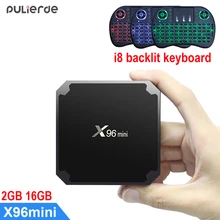 PULIERDE X96 mini TV BOX Android 7.1 2GB 16GB Amlogic S905W Quad Core Support 4K 2.4GHZ Media Player WIFI Smart Set Top Box