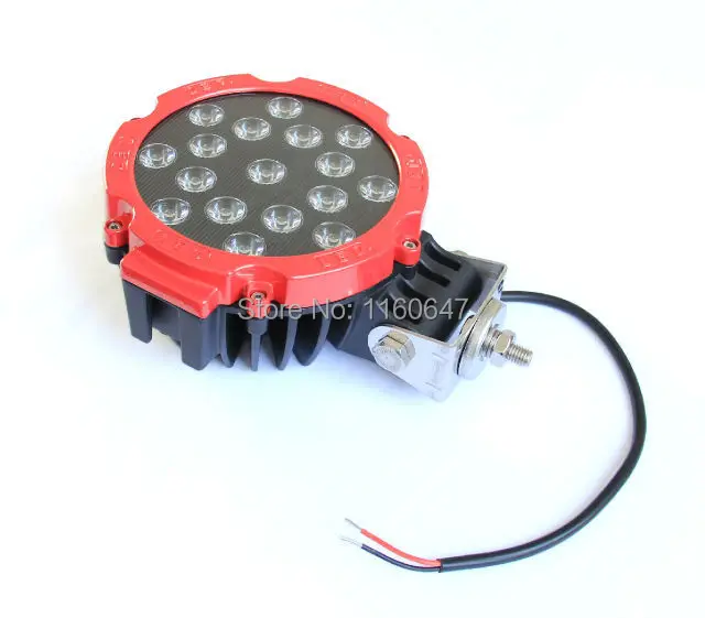 Solicht 7 ''51 Вт auto off road led Подсветка 12 В круглый светодиодный дальнего света автомобилей пятно ATV Caravan грузовик Прицепы led worklight 51 Вт