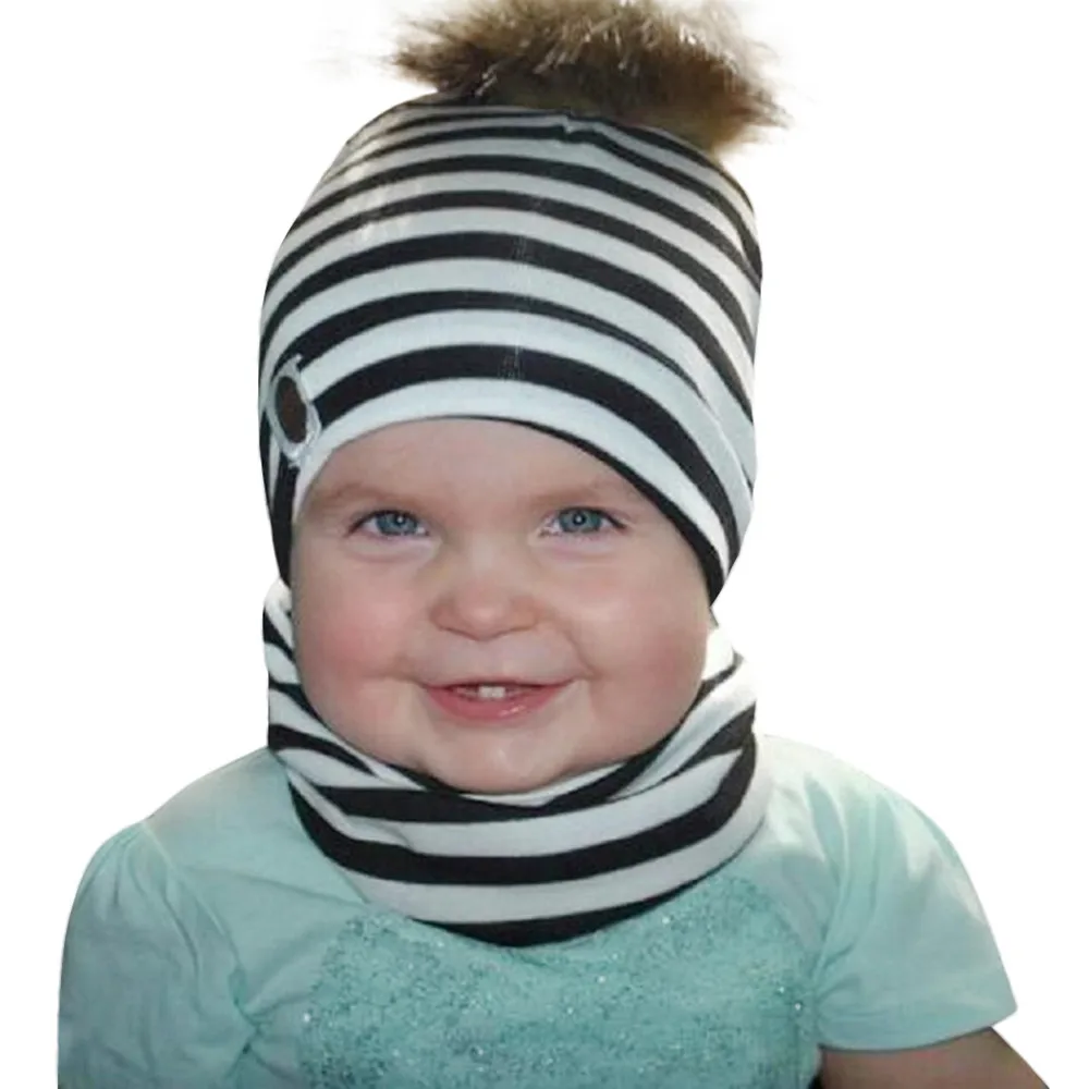 Fashion Baby Boys Girls Hat Newborn Infant Winter Autumn Print Warm