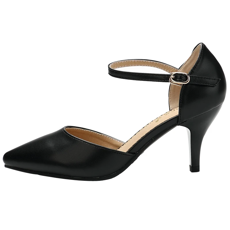 YALNN/женские весенние туфли-лодочки с пряжкой и ремешком на высоком тонком каблуке; женская обувь с острым носком в деловом стиле
