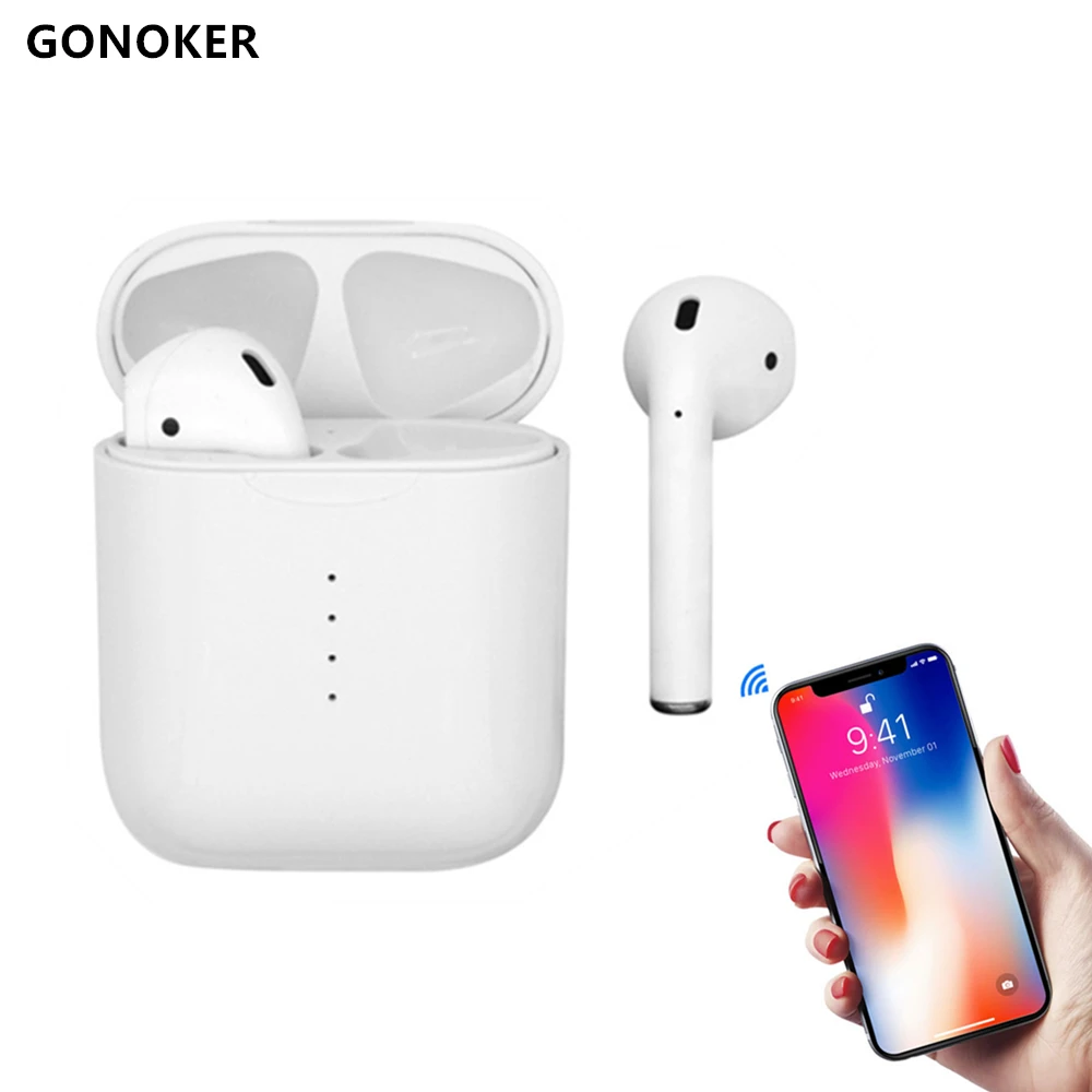 Kopen True i10 TWS Mini Draadloze Oordopjes Bluetooth 5.0 Oortelefoon Met Touch Control Opladen Box Mic Voor Iphone Samsung Android