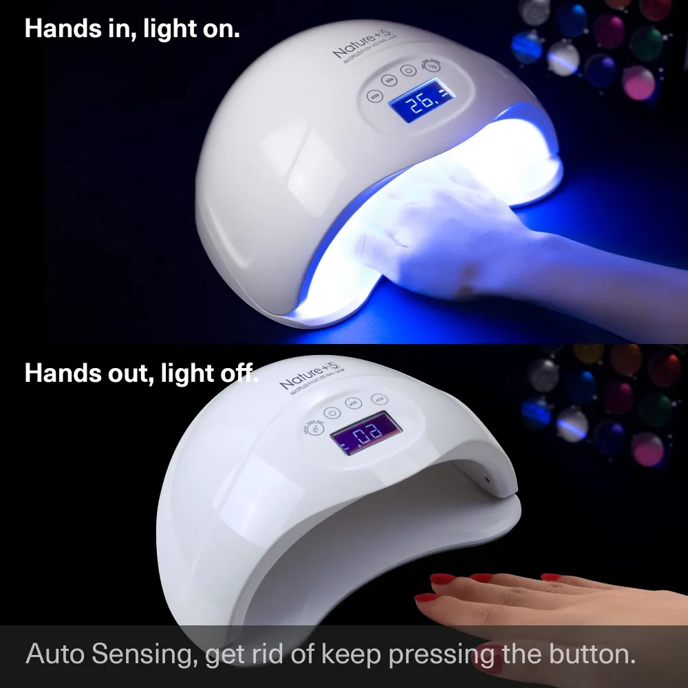  Modelones Nature5 48W Nail Dryer Dual UV Led Lamp For All Types Gel Leds UV Lamp Nail Machine Smart
