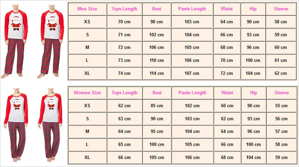Рождественские пижамы для всей семьи; комплект одежды для сна для взрослых и детей; одежда для сна с длинными рукавами; футболка с Санта-Клаусом; клетчатые штаны; комплект одежды