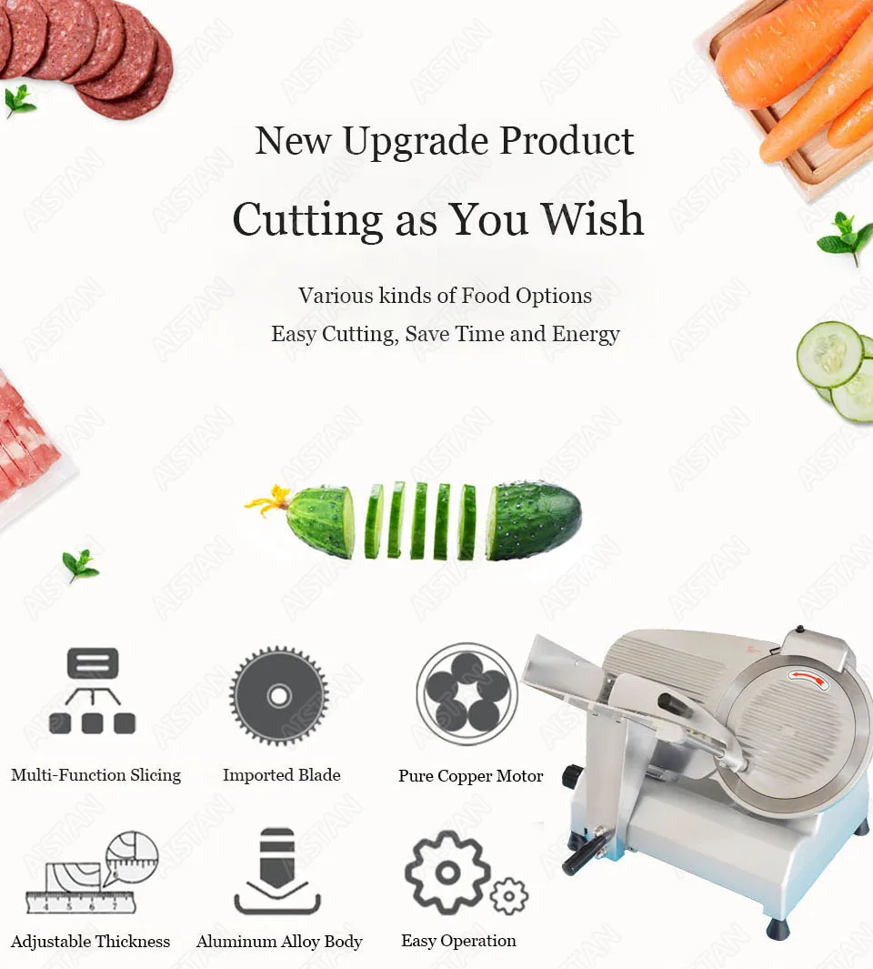 MS300ST Electric Semi-automatic commercial meat slicer/meat cutter machine for restaurant
