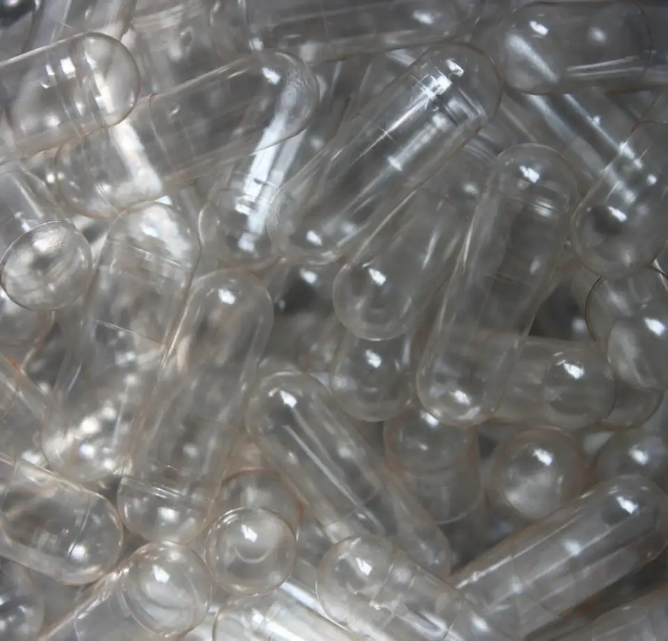

(10,000pcs/pack) 00# Transparent Clear HPMC Vegetable Capsule, 00# Empty Vegetarian Caspule---Top and Bottom Separated