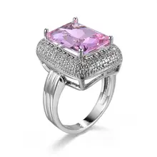 High quality new women jewelry luxury design red zircon ring Golden style unique charm female engagement Silver Ring