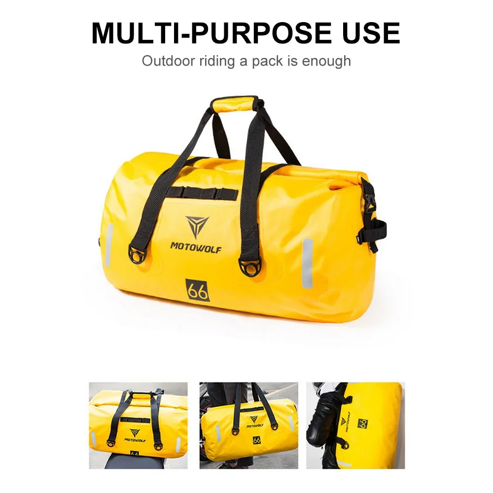 

40L 66L 90L 6 Level Waterproof Motorcycle Bag Large Capacity Motorcycle Tail Bag Handbag Long-distance Outdoor Travel Backpack