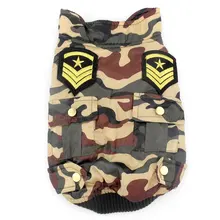 Одежда для маленьких питомцев, собак, кошек, камуфляжная военная форма, стеганая куртка, водонепроницаемое пальто