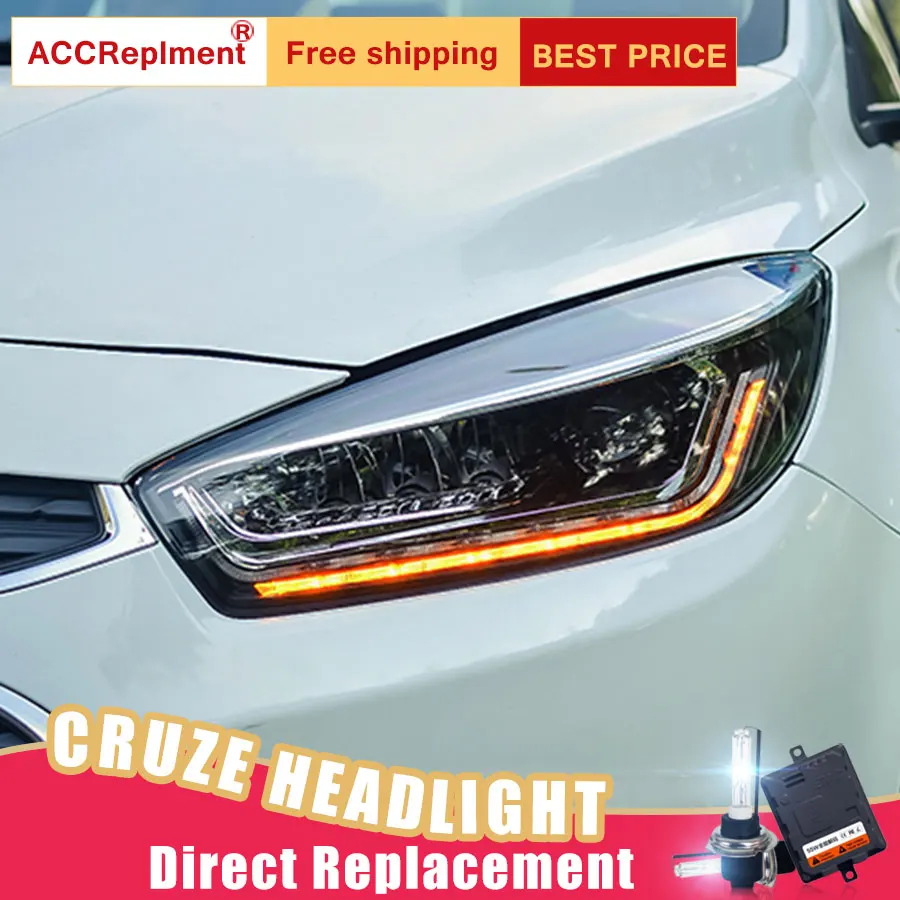 2 шт. светодиодный фары для автомобиля Chevrole Cruze 15-16 Автомобильные ангельские