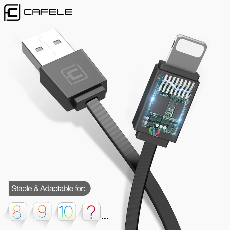 CAFELE Cable de Carga USB para el iphone 7 6 6 S Plus 5 5S Data Sync Cable USB para el iphone Mini Teléfono Portátil Retráctil Cables