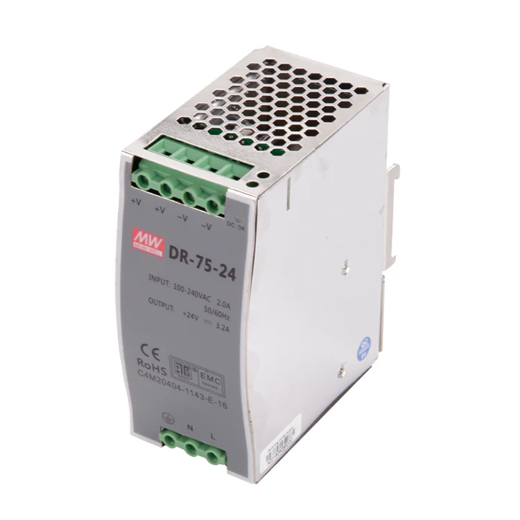 

DR-75 Din Rail Type Power Supply DR-75W24V3.2A 12V6.3A 75W DC DR-75-12 DR-75-15 DR-75-24 DR-75-36 DR-75-48