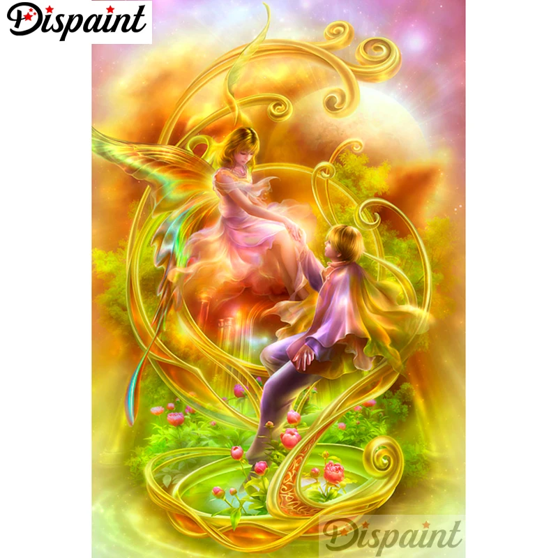 

Алмазная 5D картина «Ангел мальчик девочка», полноразмерная/круглая вышивка, вышивка крестиком, домашний декор, A12758