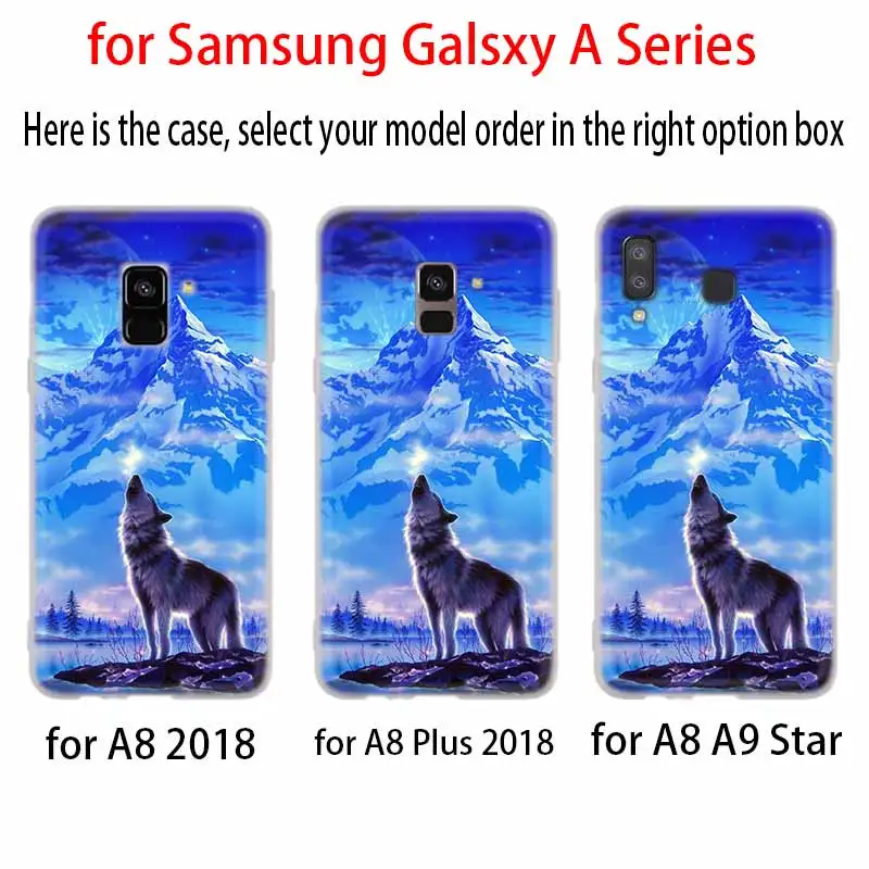 Силиконовый чехол для Samsung Galaxy A6 A8 A9 A7 A5 A3 плюс 2018 2017 2016 2015 A71 звезда вой волка