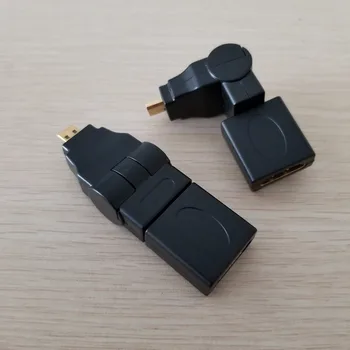 

360 Degree HDMI Type A to Micro HDMI Adapter Female to Male Black