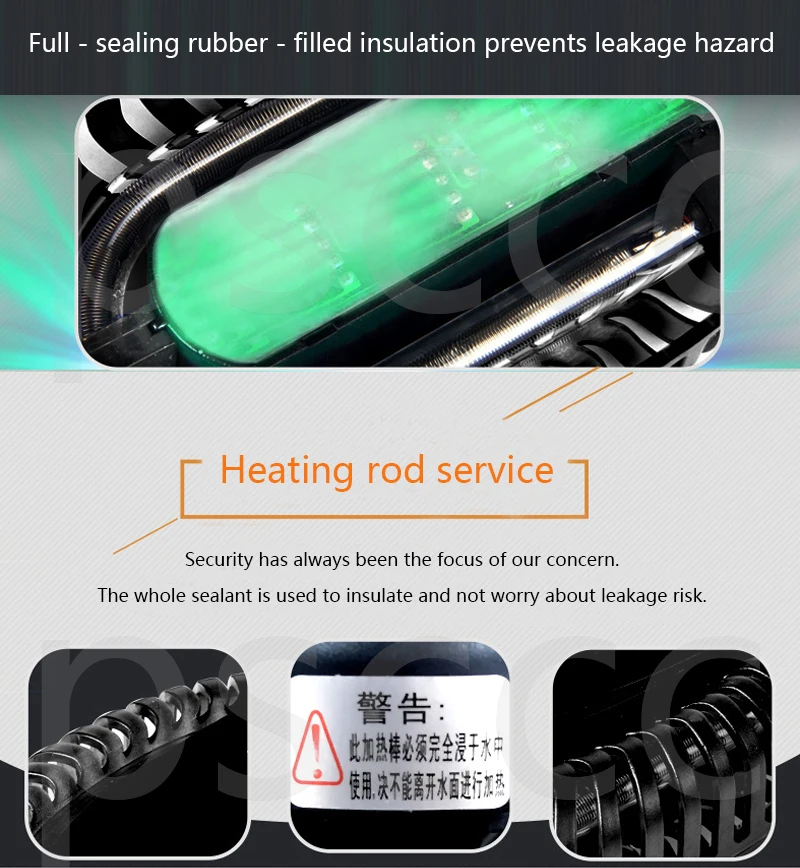 Small fish tank mini heater low water level turtle tank LED digital display heater automatic temperature explosion-proof heating large aquarium ornaments