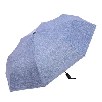 

Jeans umbrella for both men and women folding clear rain and simple solid umbrella with a triple folding umbrella