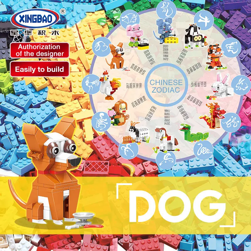 

XINGBAO 18001 New 1155Pcs The Chinese Zodiac Set lepin Building Blocks Bricks Funny Educational Toys For Children Birthday Gifts