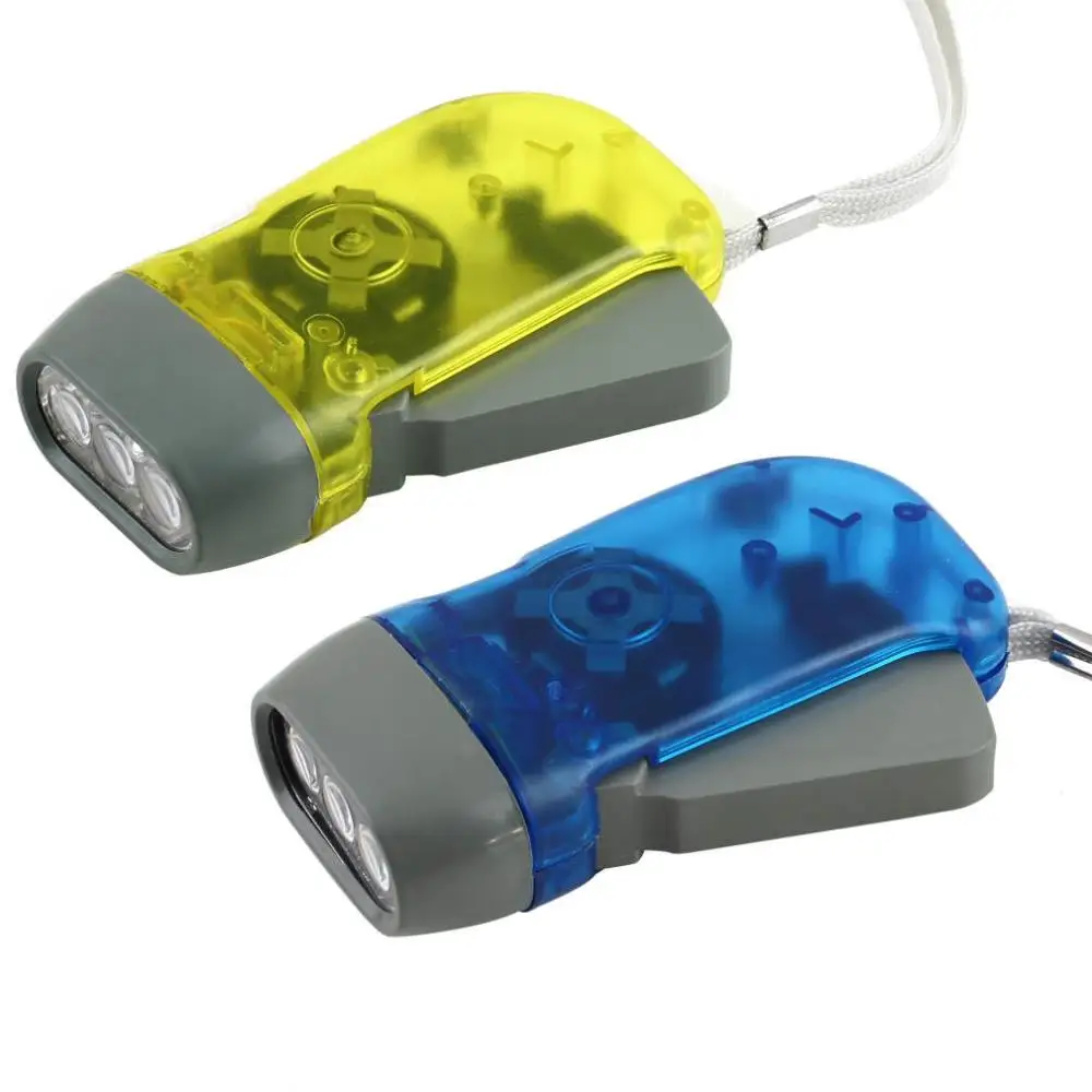 

3 LED Dynamo Wind Up Flashlight Hand-pressing Crank NR No Battery Torch Hot Worldwide hot selling