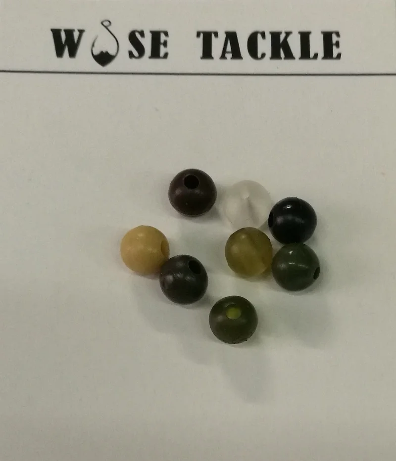 100pcs Wise Tackle 6mm Soft Tapered Bore Beads In Various Colourcarp Terminal End Tackles
