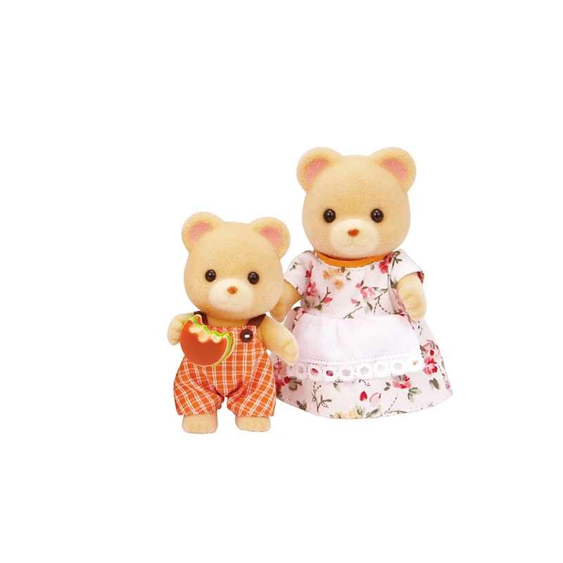 Sylvanian Family медовый Медвежонок семейный кукольный домик 4 шт. Набор фигурок