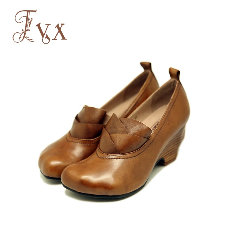 

Tayunxing genuine leather handmade shoes high heel women pumps slip-on leisure casual shallow comfort G71-83