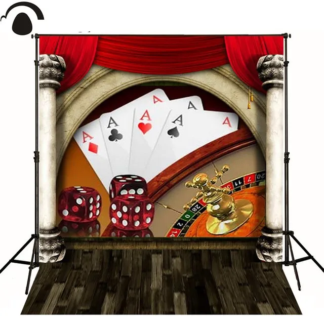 Poker Dice casino plank curtain photography background Vinyl cloth High quality Computer printed casino photo backdrop