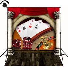 Poker Dice casino plank curtain photography background Vinyl cloth High quality Computer printed casino photo backdrop
