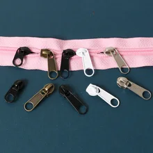 Curseurs en alliage de Zinc 5 # | Vente en gros, métal Zinc 5 # fermeture à glissière plaquée pour le remplacement de la fermeture éclair en nylon