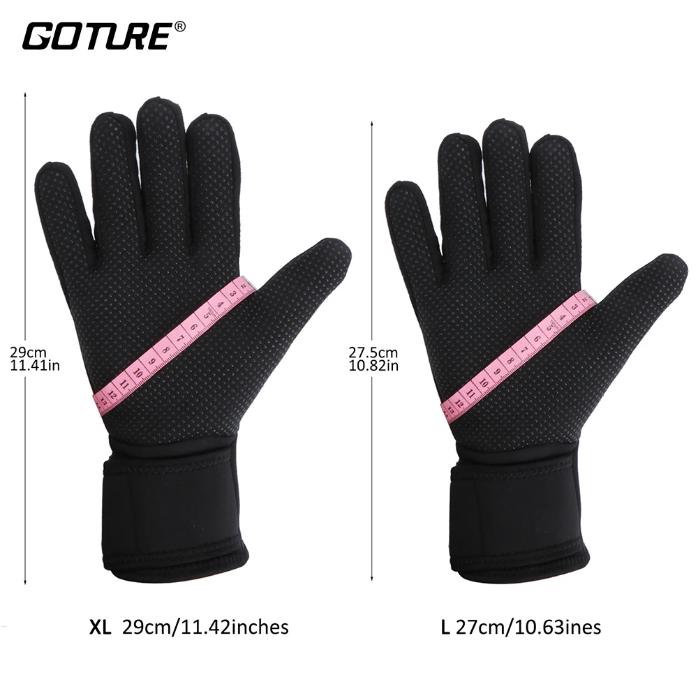 Goture полный палец противоскользящие мужские Зимние перчатки для рыбалки Черные Водонепроницаемые нескользящие перчатки для велоспорта D30
