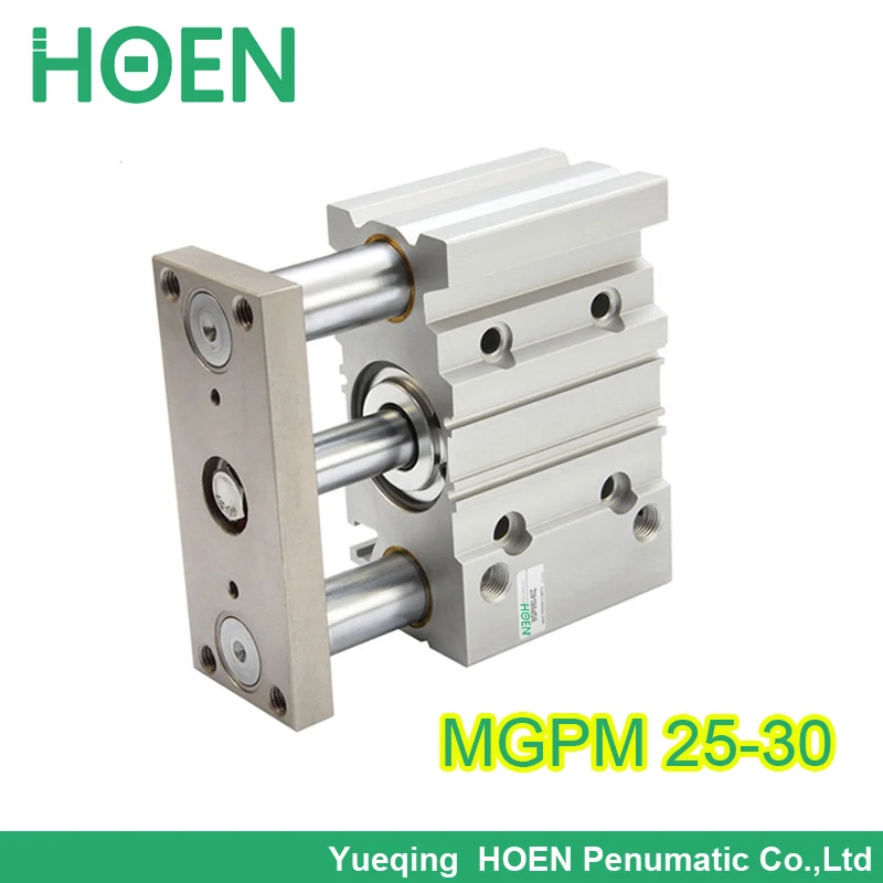 ФОТО MGPM25-30 SMC type MGP Series Adjustable Stroke Air Cylinder MGPM 25-30 25mm bore 30mm stroke guided cylinder