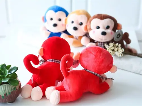 monkey plush pendant toy key chain gift animal soft 29