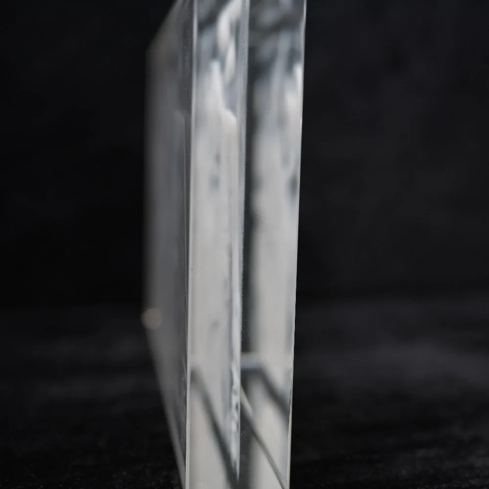 Прямоугольная прозрачная фоторамка под заказ стекло 3D лазерная Выгравированная рамка для фотографий DIY свадебный семейный фотоальбом для подарков