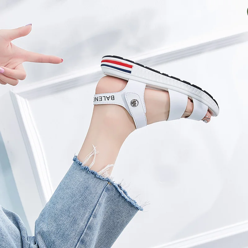 

NKAVQI Fashion Summer Women Sandals Flat Platform Open Toe Comfort Casual Shoes Sandals Woman Sandalias Mujer Designer Sandal