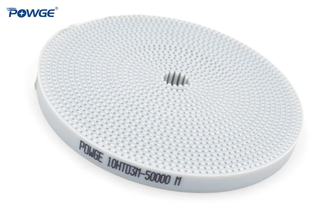 POWGE Arc HTD 3M Open timing belt Width 6/10/15/20/25/30/40mm Polyurethane steel PU 3M-15mm HTD3M Synchronous belt Laser CNC 2