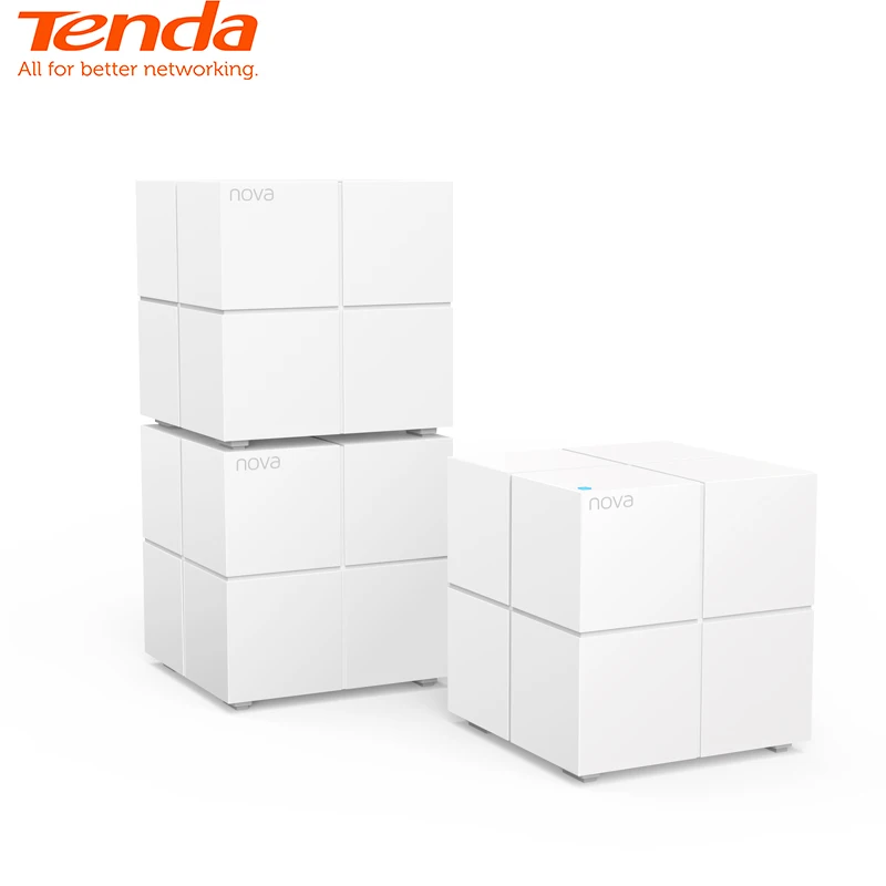 

Tenda Nova MW6 Whole Home Mesh WiFi Gigabit System with AC1200 2.4G/5.0GHz WiFi Wireless Router and Repeater, APP Remote Manage