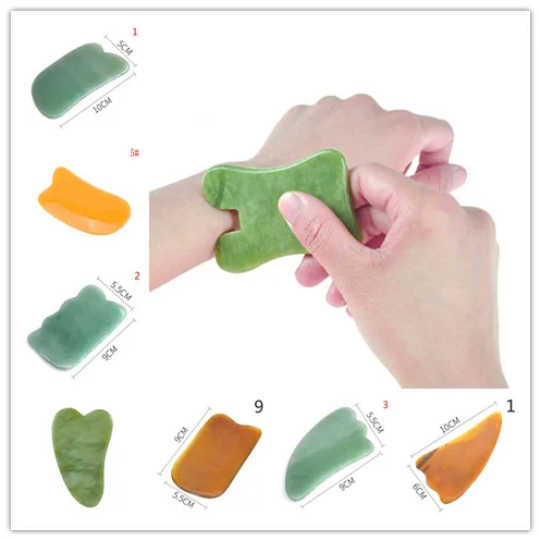 1PC Natural Guasha Board Body Scraping Gua Sha SPA Massage Tool Health Care Beauty Acupoints Plate Massager 16 Styles